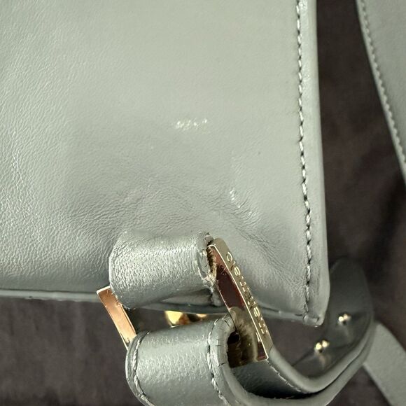 Anthropologie Meli Melo Norina Backpack Seafoam Green Blue Leather Italy main image 6
